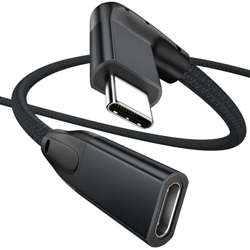 Amazon.co.jp: USB Type C 延長ケーブル L字型 1M 直角90度 USB-C 3.1